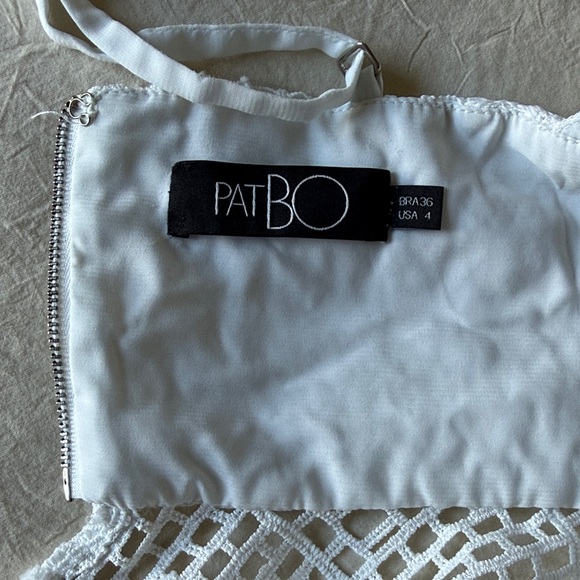 PatBO White Lace Peplum Top - Picture 4 of 5